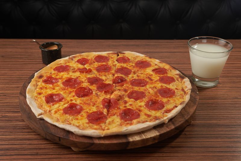 Via 313 Detroit-style pepperoni pizza with crispy cheese edge